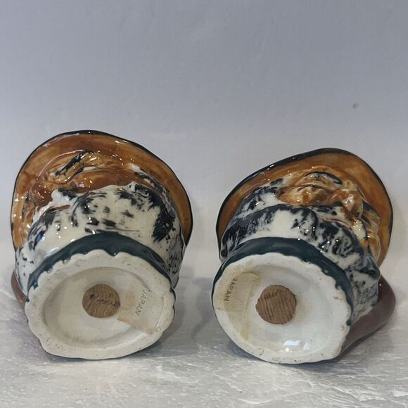 Vintage Minature Toby Jug Style Salt & Pepper Shakers Made In Japan - Picture 6 of 6